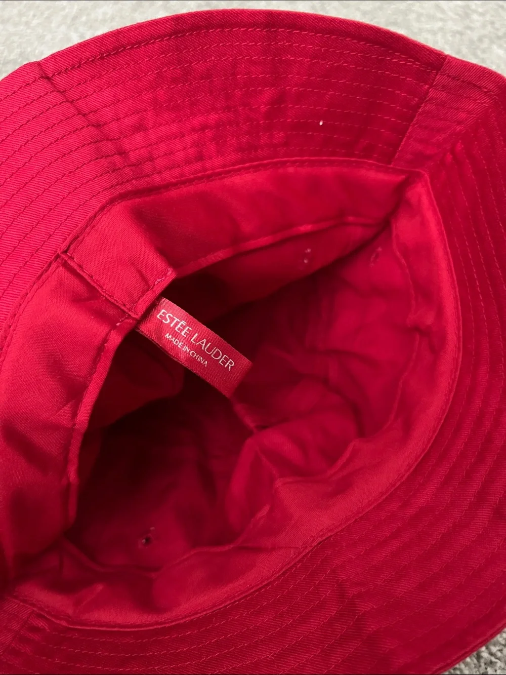 Estee Lauder Kids Red Bucket Hat